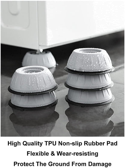 Anti Vibration Pad-Anti-vibration Pads For Washing Machine - 4 Pcs Shock Proof Feet For Washer ? Dryer, Great For Home, Laundry Room, Kitchen, Washer, Dryer, Table, Chair, Sofa, Bed (4 Units)