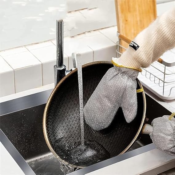 🧤 Wire Dishwashing Gloves–Heavy-Duty Cleaning +Hand Protection (Buy 1 Get 1 Free)