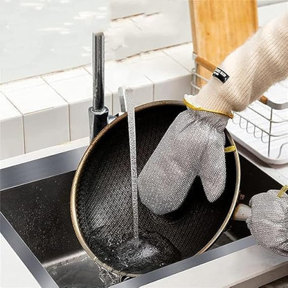 🧤 Wire Dishwashing Gloves–Heavy-Duty Cleaning +Hand Protection (Buy 1 Get 1 Free)