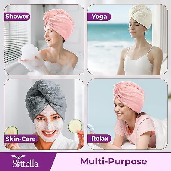 🌸 Hair Towel Wrap – Super Absorbent Microfiber Towel