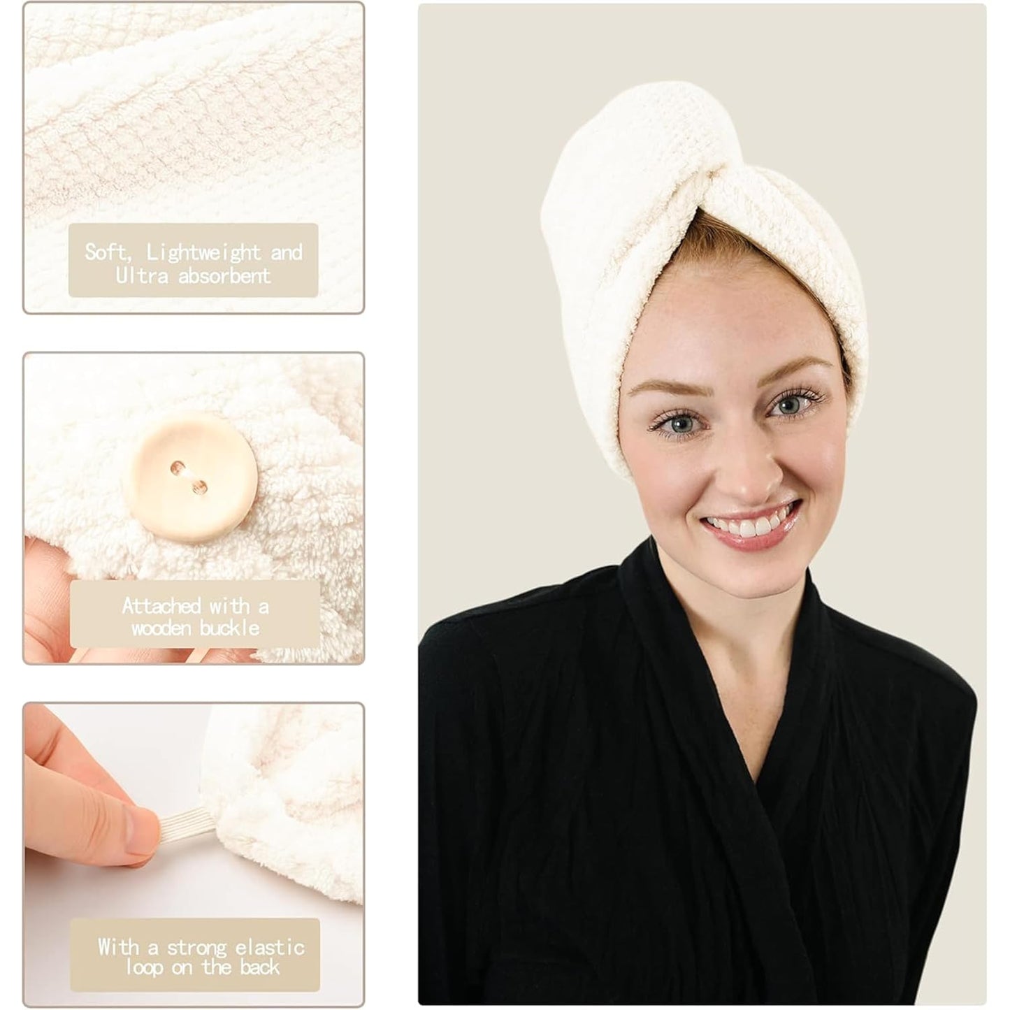 🌸 Hair Towel Wrap – Super Absorbent Microfiber Towel