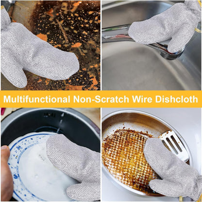 🧤 Wire Dishwashing Gloves–Heavy-Duty Cleaning +Hand Protection (Buy 1 Get 1 Free)